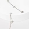 Francesca's Cindy Delicate Heart Linear Earrings Silver Earrings