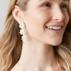 Francesca's Rita White Epoxy Flower Drop Earrings Ivory Earrings