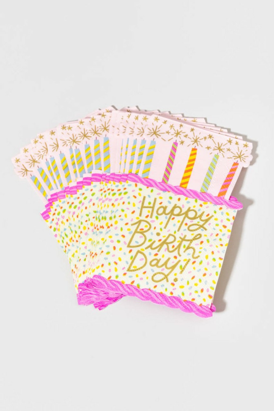 Francesca's Happy Birthday Die Cut Napkins Multi Stationery