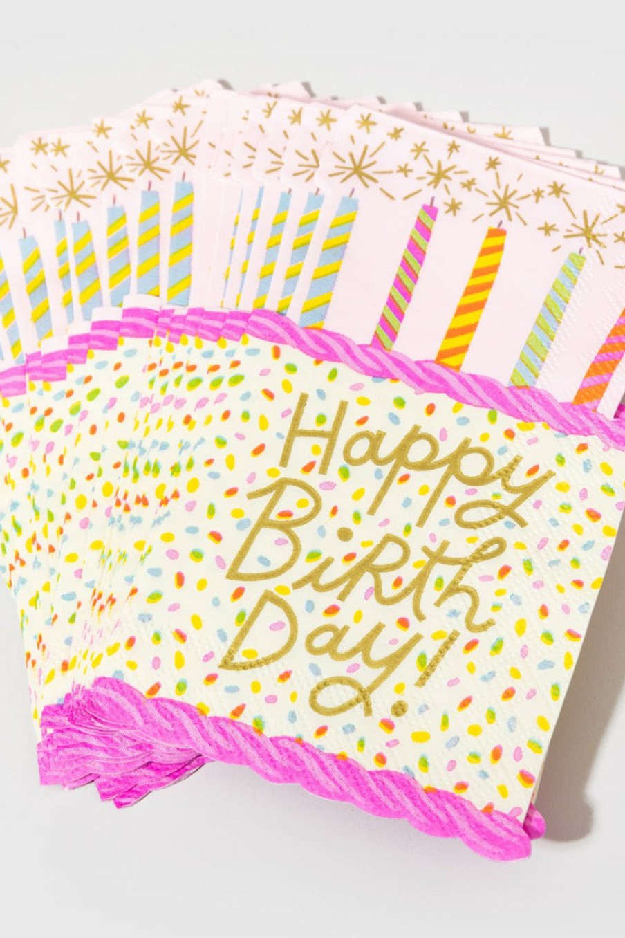 Francesca's Happy Birthday Die Cut Napkins Multi Stationery