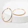 Francesca's Ginger Smooth Hoop Earrings Gold Earrings