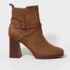 Francesca's Axel Side Buckle Boots Brown Boots