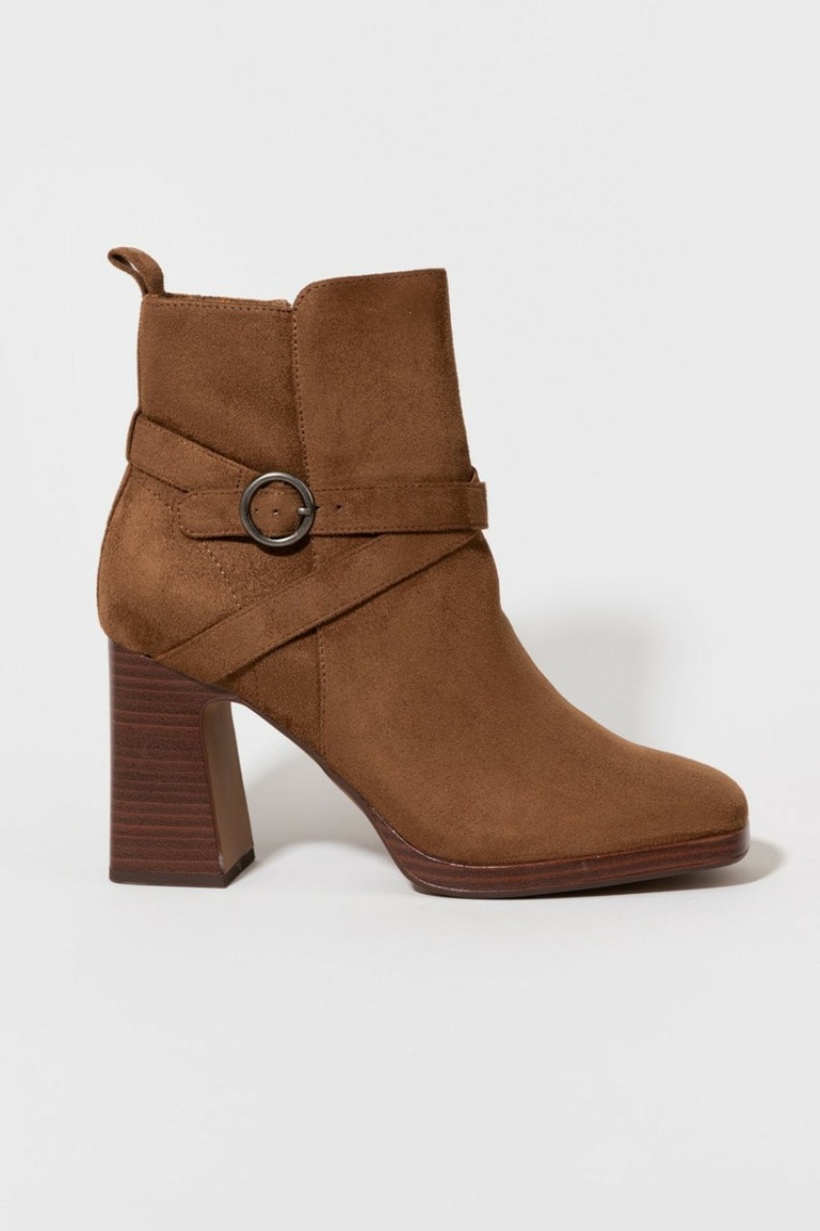 Francesca's Axel Side Buckle Boots Brown Boots