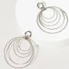 Francesca's Kerry Sparkle Doorknocker Silver Earrings