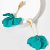 Francesca's Maureen Petal Drop Earrings Teal Earrings