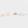 Francesca's Joelle Floral Pearl Stud Set Pale Pink Earrings