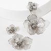 Francesca's Lillia Filigree Flower Earrings Silver Earrings