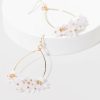 Francesca's Nell Beaded Flower Drop Earrings Ivory Earrings