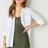 Francesca's Diana Woven Button Down Shirt Tops