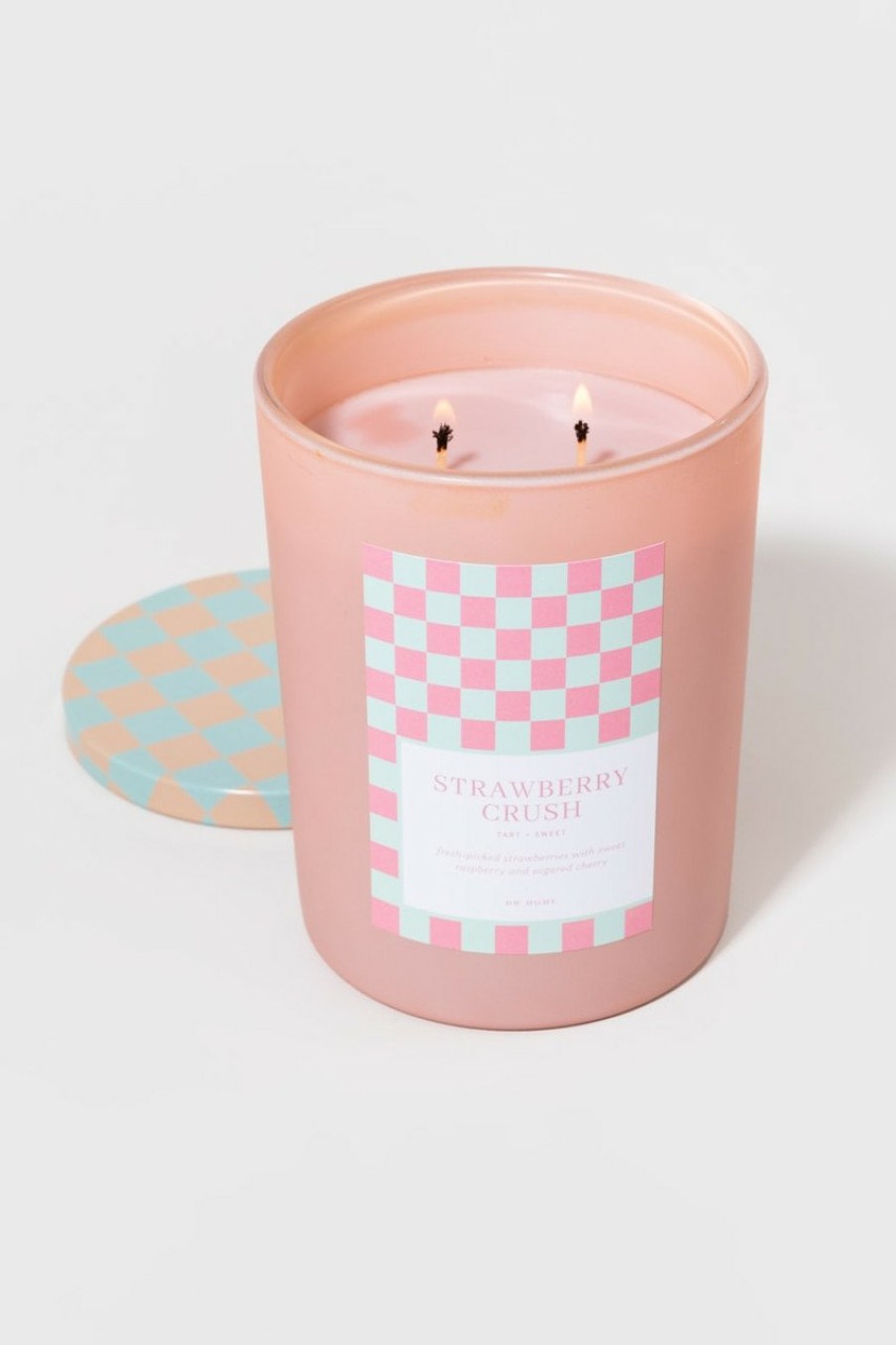 Francesca's Dw Home Strawberry Crush Candle Jar Pink Candles