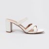 Francesca's Kensie Kate Braided Cross Weave Heels Ivory Heels