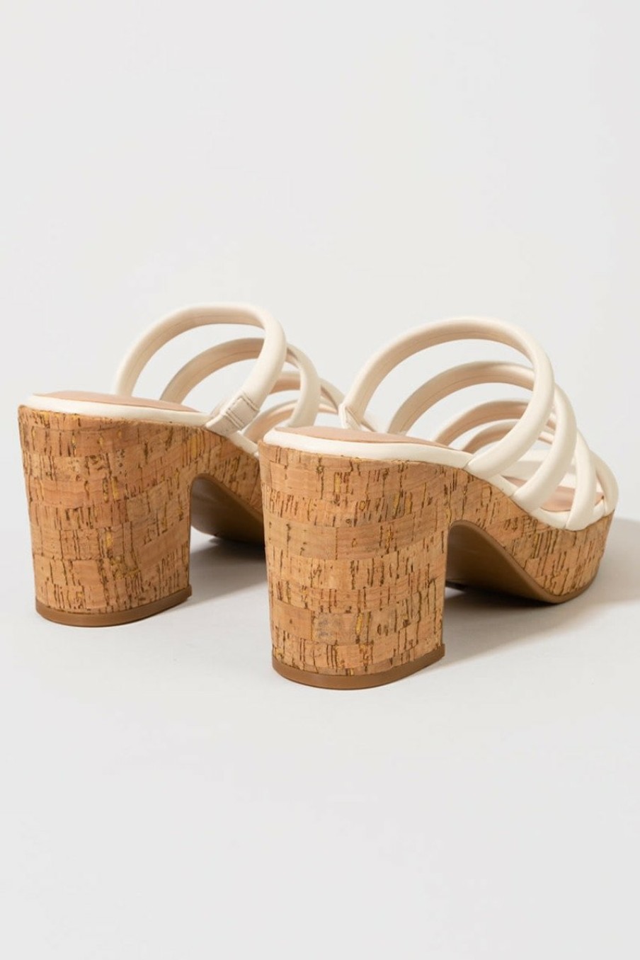 Francesca's Kensie Carleigh Platform Sandal Ivory Heels