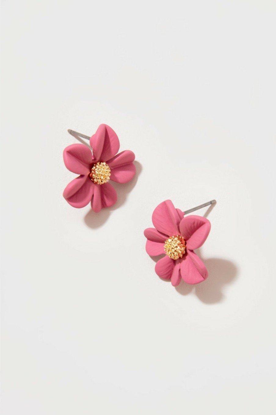 Francesca's Alisya Flower Stud Earrings Pink Earrings