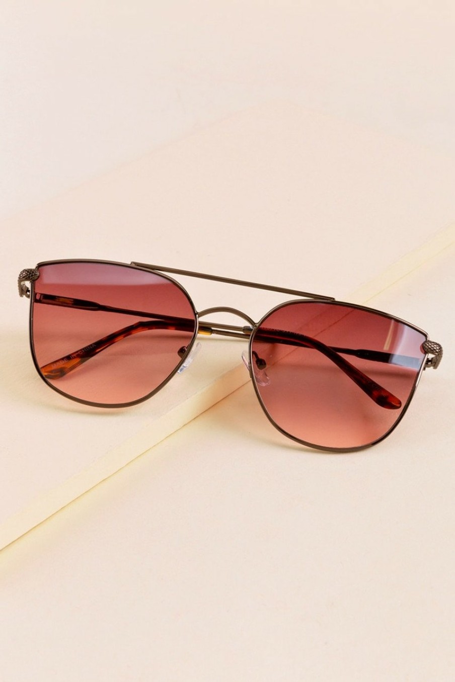 Francesca's Isabelle Thin Tortoise Sunglasses Brown Sunglasses