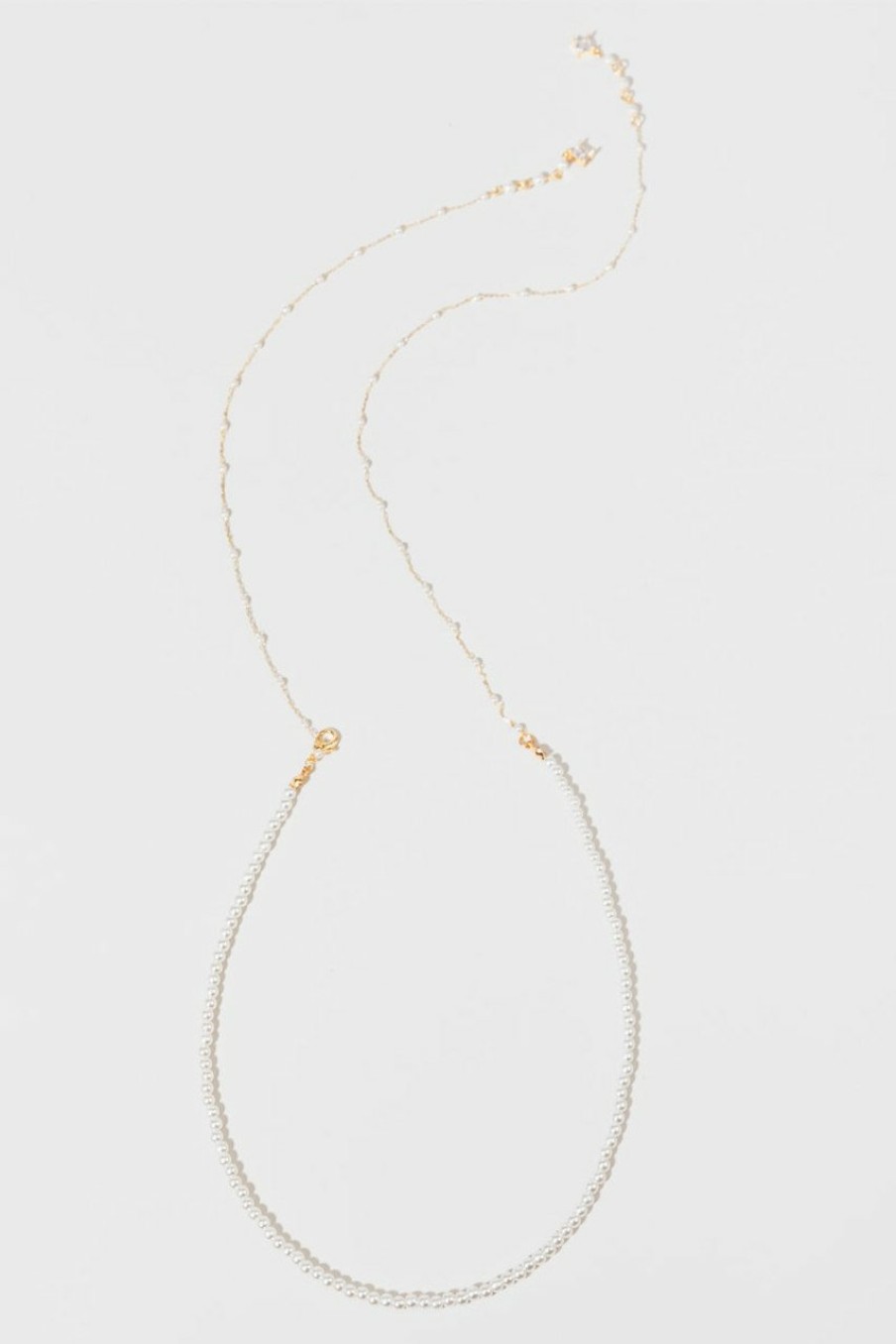 Francesca's Stephania Pearl Necklace Gold Necklaces