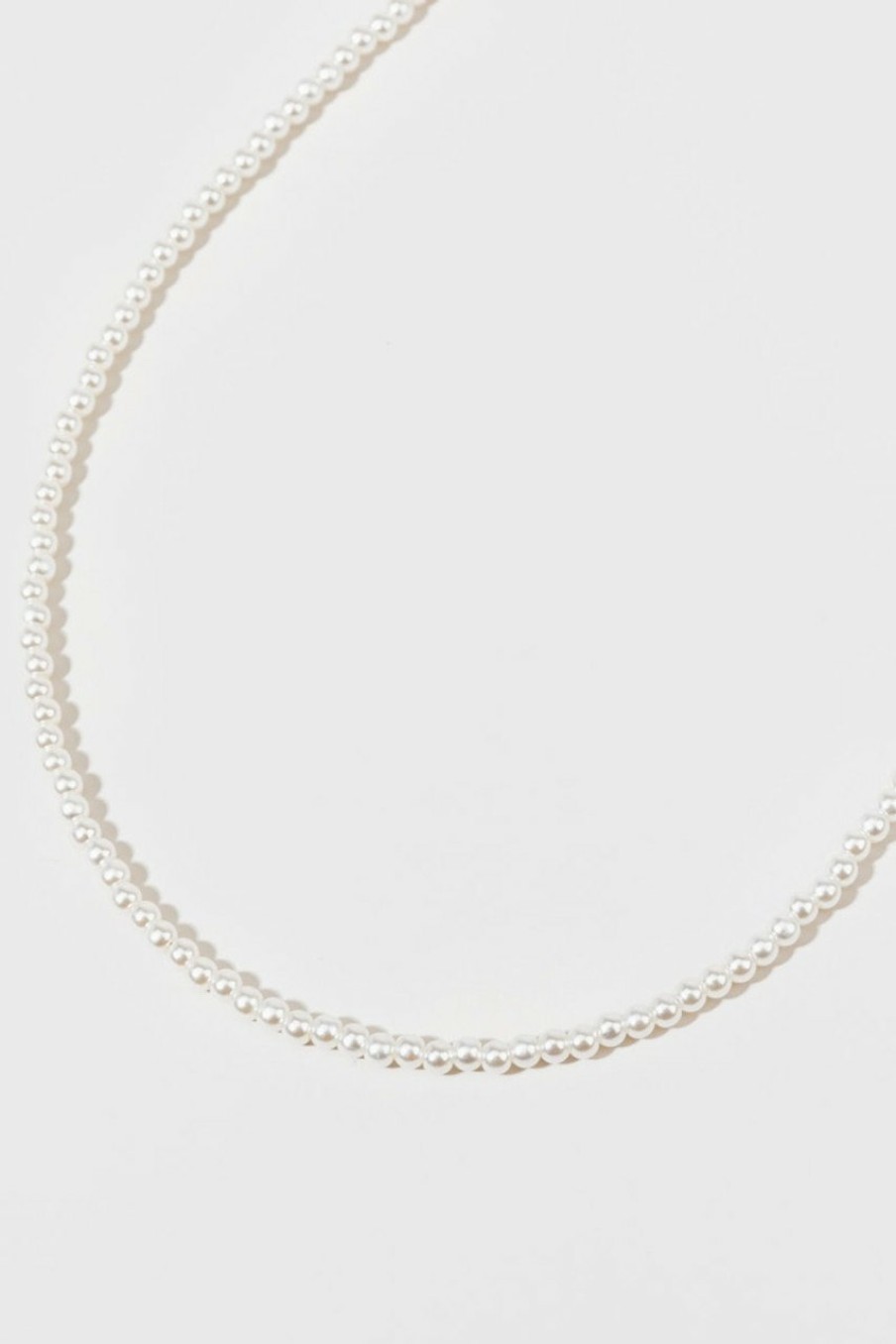 Francesca's Stephania Pearl Necklace Gold Necklaces