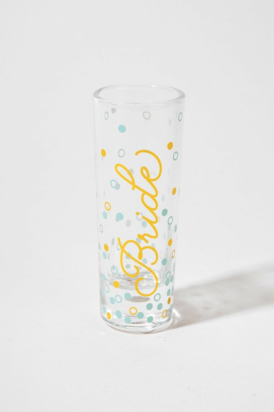 Francesca's Bride Blue And Gold Shot Glass Multi Drinkware