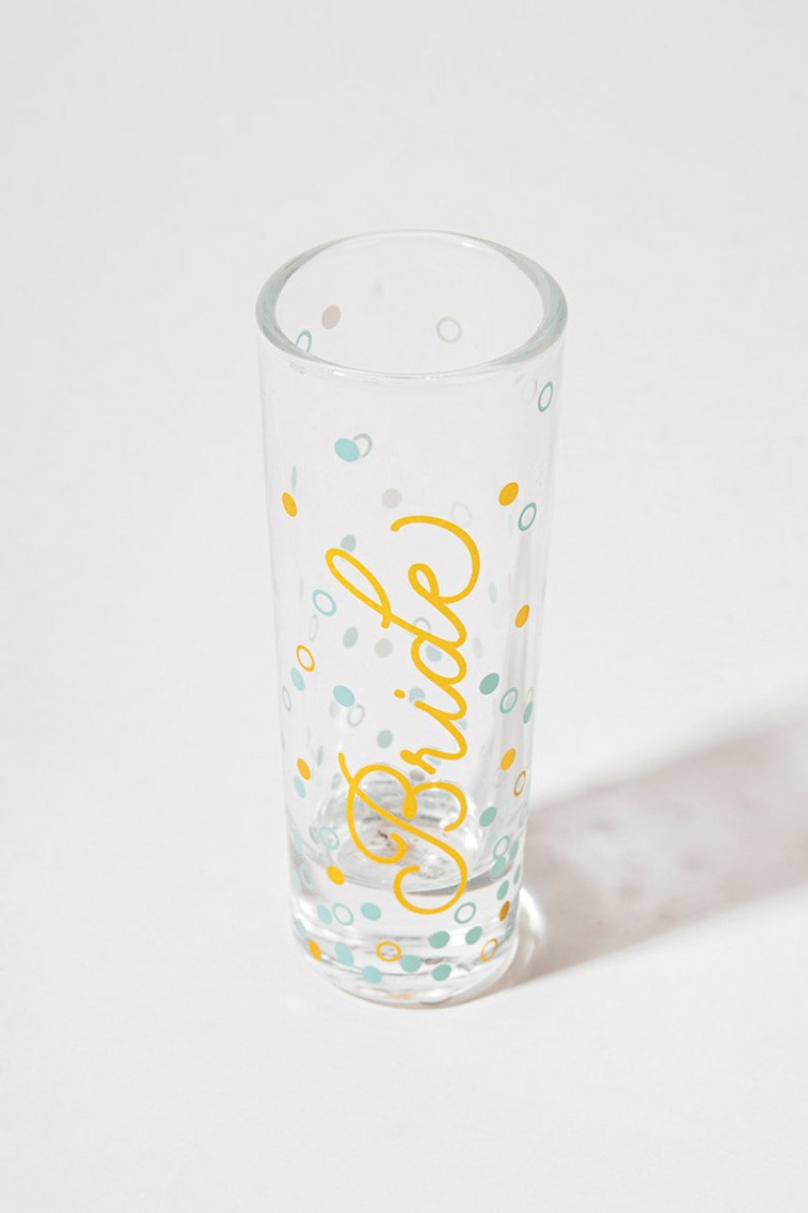 Francesca's Bride Blue And Gold Shot Glass Multi Drinkware