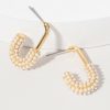 Francesca's Cassie Faux Safety Pin Earrings Pearl Earrings