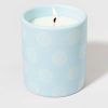 Francesca's Sandy Smileys Polynesian Garden Candle Jar Light Blue Candles