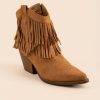 Francesca's Indigo Rd Axwell Fringe Booties Boots