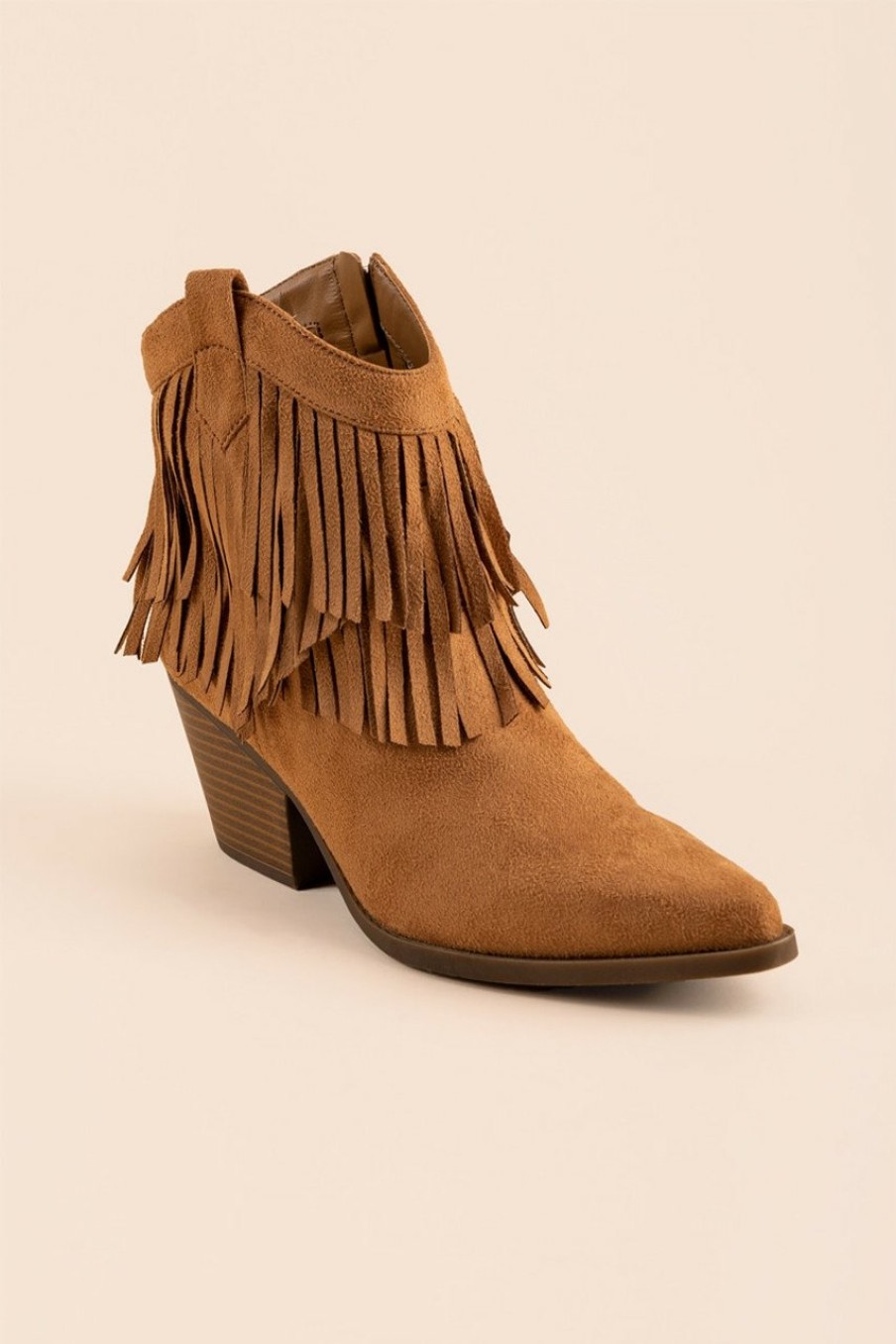 Francesca's Indigo Rd Axwell Fringe Booties Boots