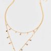 Francesca's Rene Shaky Pearl Heart Station Necklace Pink Necklaces