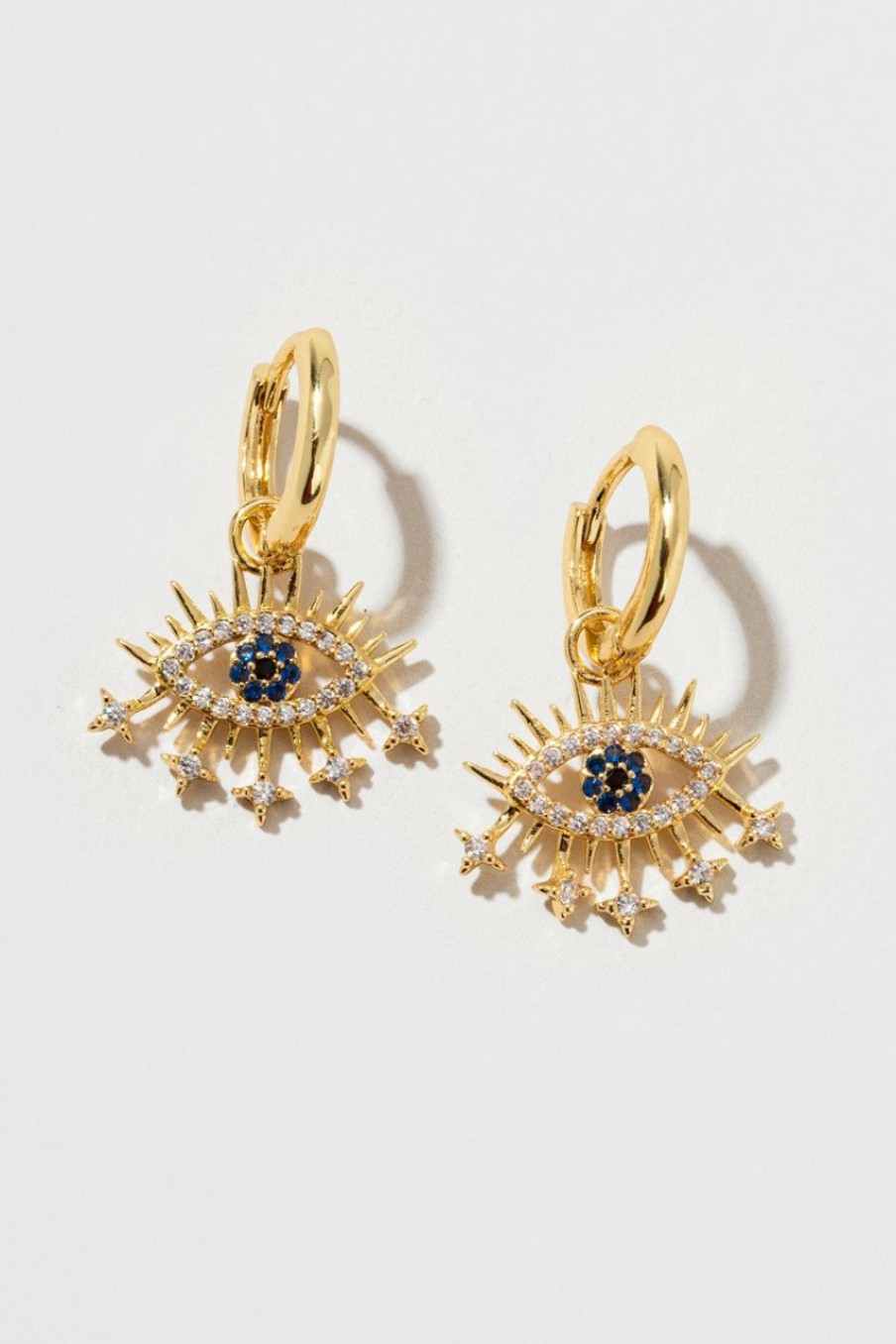 Francesca's Angelica Evil Eye Charm Earrings Crystal Earrings