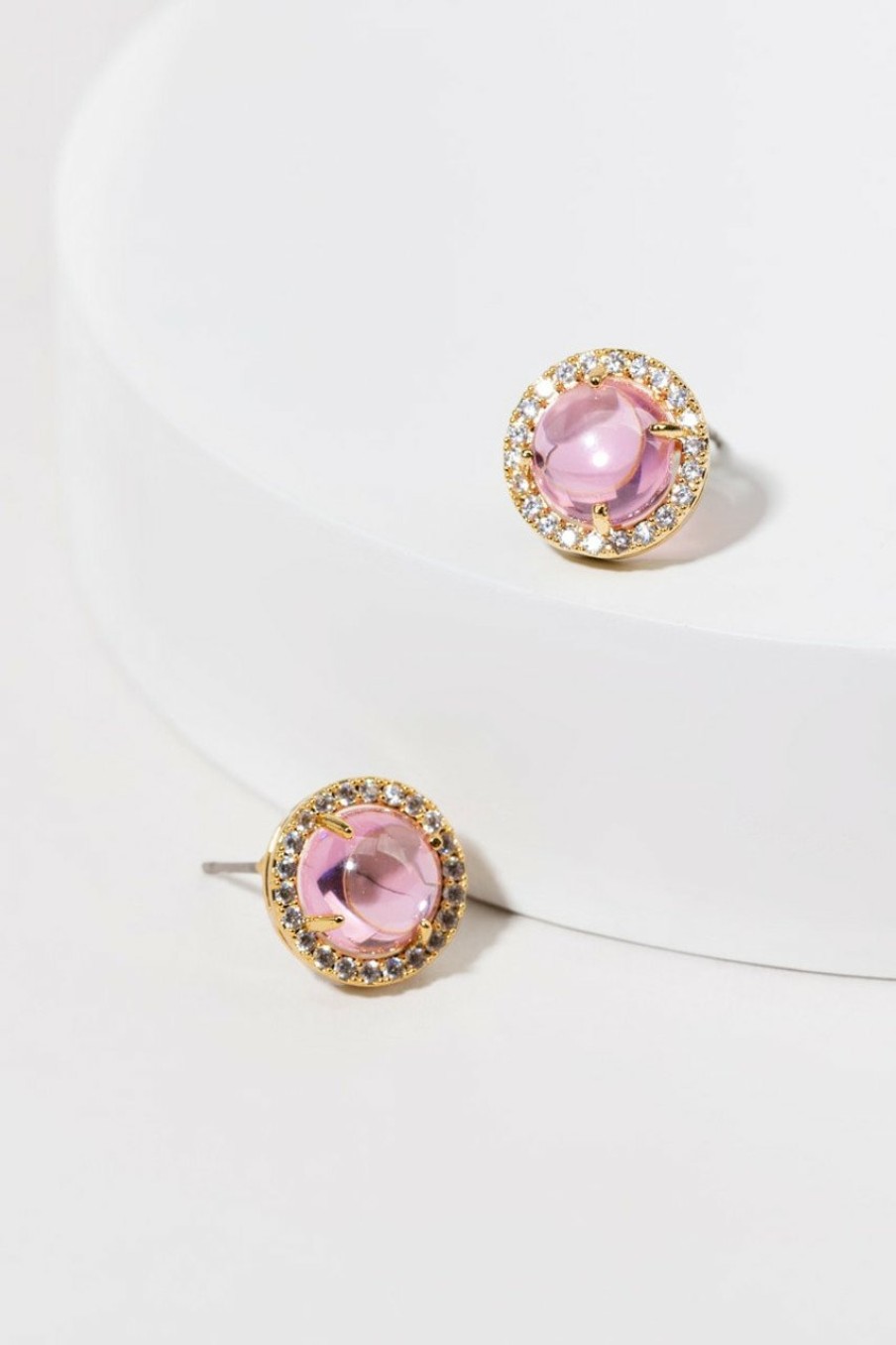 Francesca's Willow Glass Ball Earrings Pink Earrings