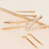 Francesca's Davina Pearl Bobby Pin Set Gold Hair