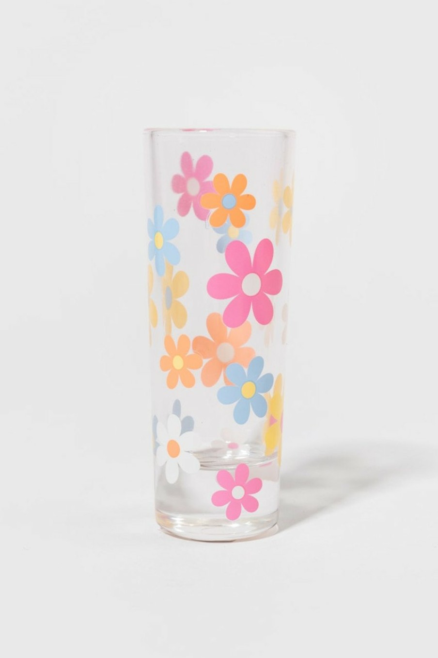 Francesca's Daisy Floral Tall Shot Glass Multi Drinkware