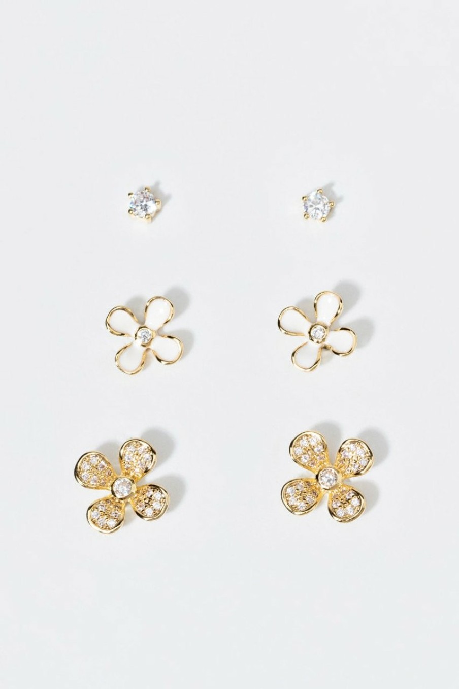 Francesca's Kathie Delicate Earring Set Ivory Earrings