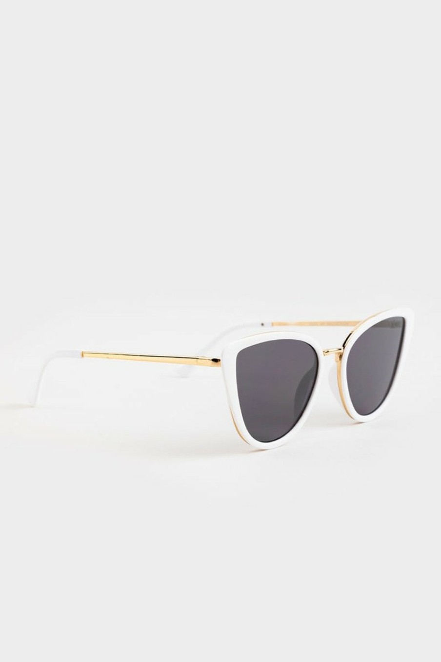 Francesca's Sherri Oversized Cat Eye Sunglasses In White Sunglasses