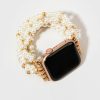 Francesca's Pamela Golden Watch Strap Pearl Bracelets