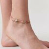 Francesca's Angelica Paperclip Bead And Pearl Anklet Pack Multi Anklets