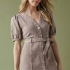 Francesca's Berniece Denim Wrap Dress Dresses