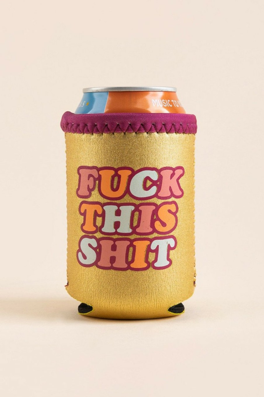 Francesca's F*Ck This Sh*T Metallic Drink Sleeve Multi Drinkware