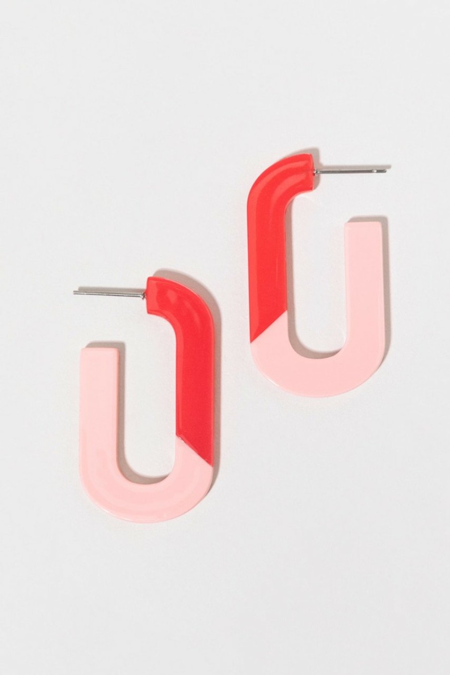 Francesca's Marilla Resin Hoop Earrings Coral Earrings