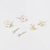 Francesca's Patrica Delicate Stud Earring Set Pink Earrings