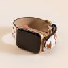 Francesca's Amy Cow Print Leather Watch Band Brown Bracelets