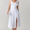 Francesca's Justine Sleeveless Tie Strap Midi Dress Dresses