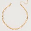 Francesca's Cora Basic Chunky Paperclip Chain Necklace Gold Necklaces