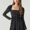 Francesca's Lettie Pleated Babydoll Dress Dresses