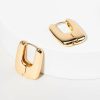 Francesca's Silvia Rounded Rectangle Hoop Earrings Gold Earrings