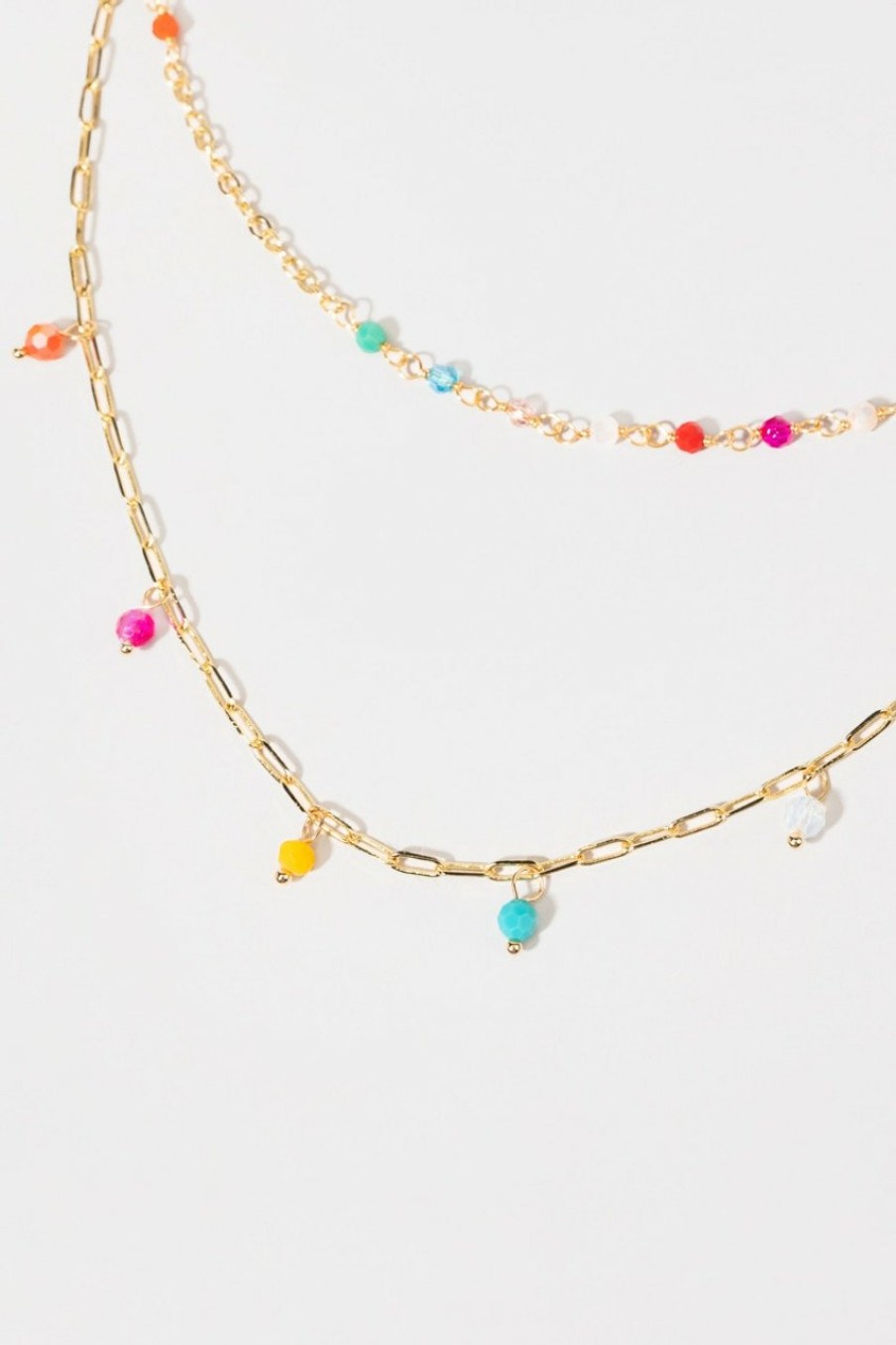 Francesca's Alyson Shaky Bead Necklace Multi Necklaces