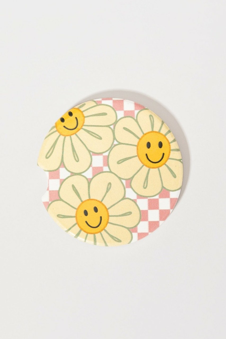 Francesca's Happy Daisy Car Coaster Multi Drinkware