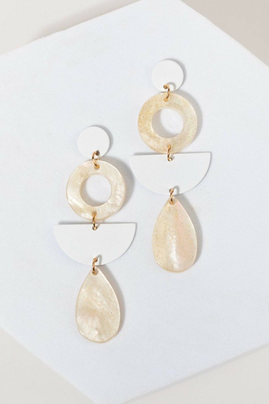 Francesca's Susie Sparkle Earrings White Earrings