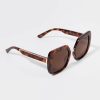 Francesca's Milla Oversized Square Sunglasses Tortoise Sunglasses