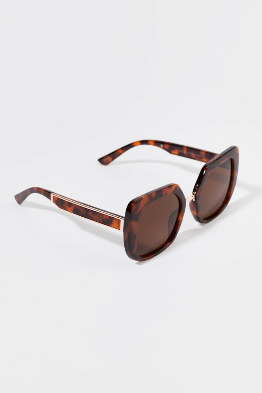 Francesca's Milla Oversized Square Sunglasses Tortoise Sunglasses