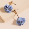 Francesca's Zoe Blossom Cluster Drop Earrings Blue Earrings